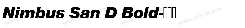 Nimbus San D Bold字体转换
